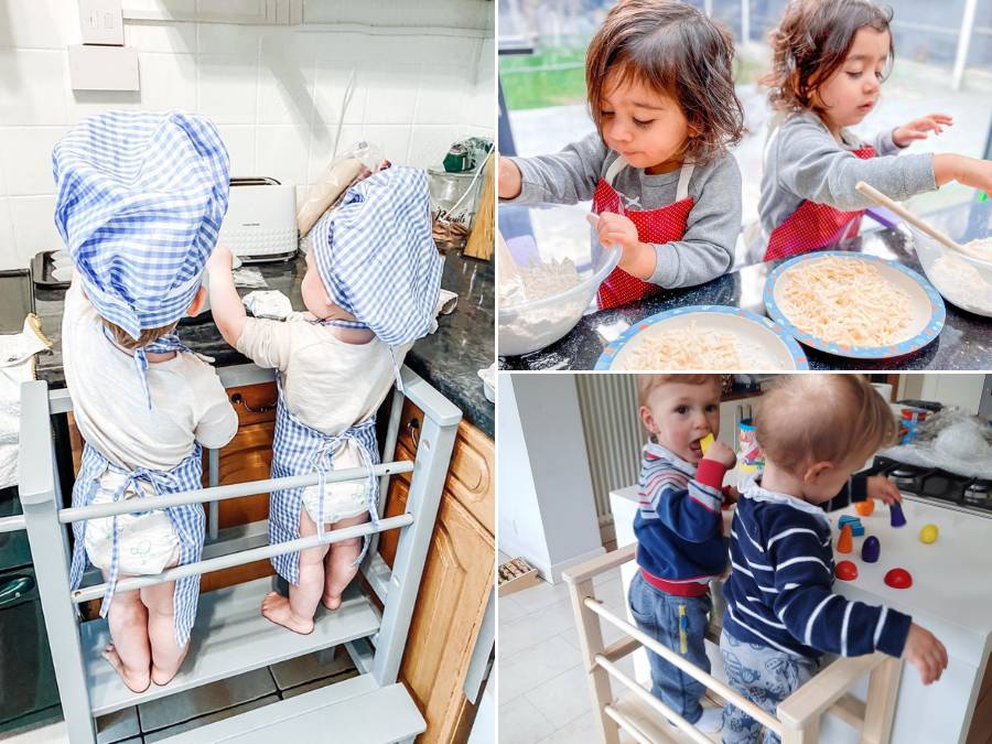 Twin learning tower: develops empathy and sibling cooperation